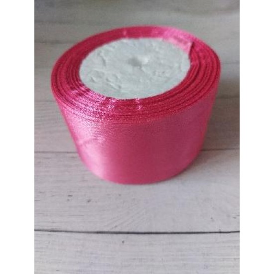 Ленты атласные однотонные 5 см цв. розовый 89, цена за 5 м